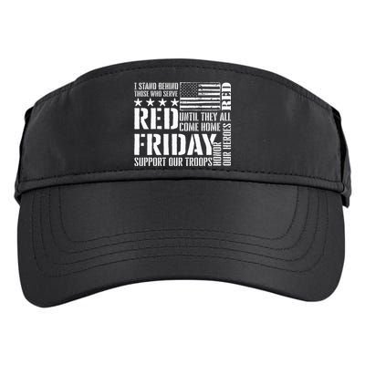 I Stand Behind Those Who Serve American Flag Red Friday Adult Drive Performance Visor