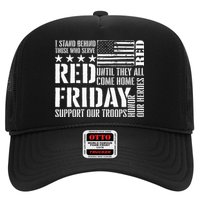 I Stand Behind Those Who Serve American Flag Red Friday Trucker Hat