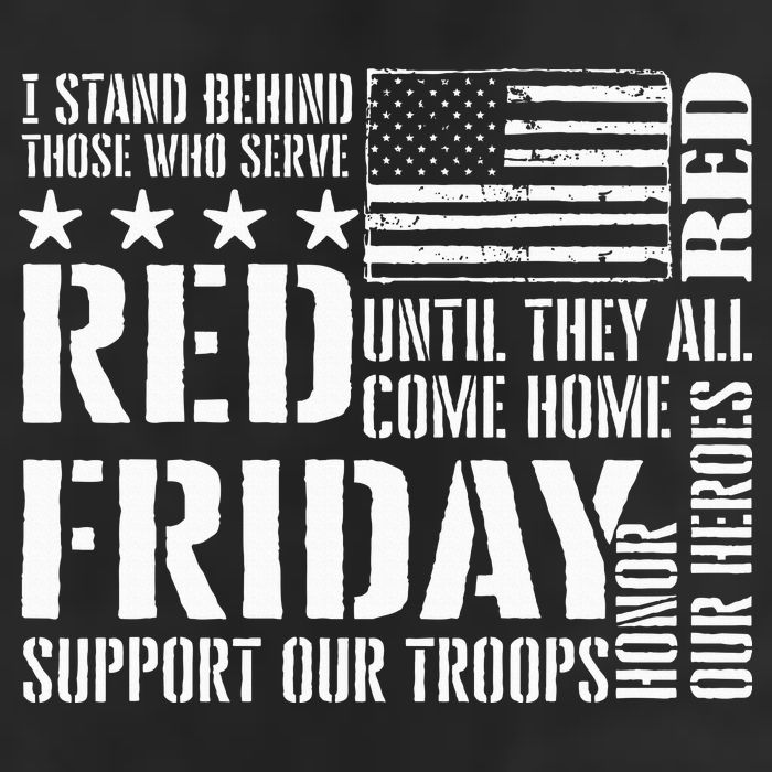 I Stand Behind Those Who Serve American Flag Red Friday Microfiber Hand Towel
