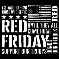 I Stand Behind Those Who Serve American Flag Red Friday Crop Top