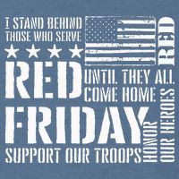 I Stand Behind Those Who Serve American Flag Red Friday Garment-Dyed Sweatshirt
