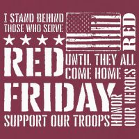 I Stand Behind Those Who Serve American Flag Red Friday 16oz Travel Tumbler