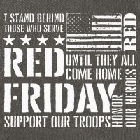 I Stand Behind Those Who Serve American Flag Red Friday Cotton Canvas Backpack