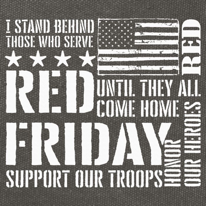 I Stand Behind Those Who Serve American Flag Red Friday Cotton Canvas Backpack