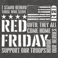 I Stand Behind Those Who Serve American Flag Red Friday Vector Backpack