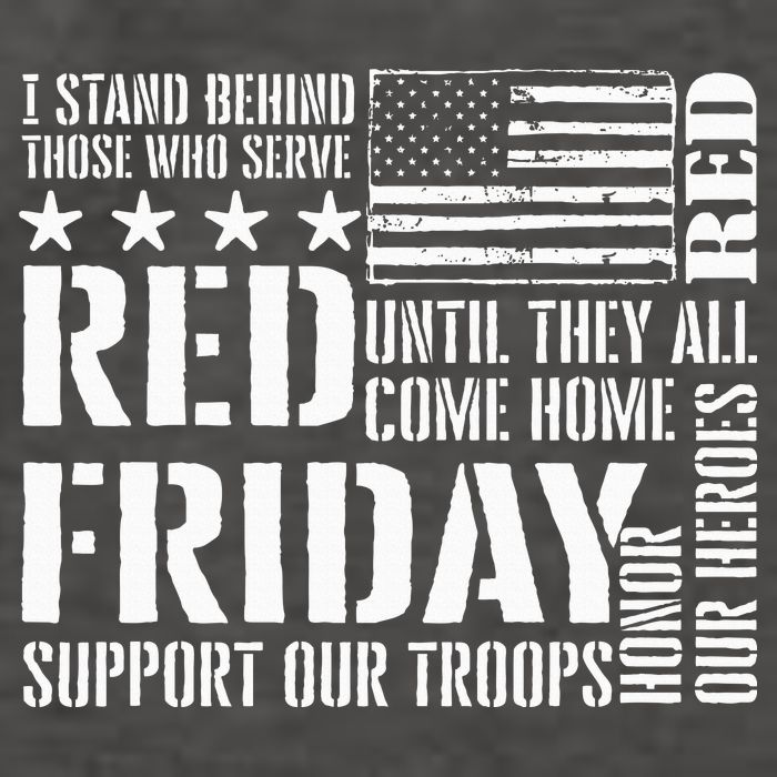I Stand Behind Those Who Serve American Flag Red Friday Vector Backpack