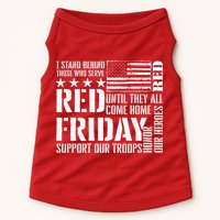 I Stand Behind Those Who Serve American Flag Red Friday Doggie Tank