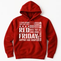 I Stand Behind Those Who Serve American Flag Red Friday Hoodie