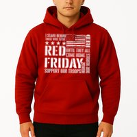 I Stand Behind Those Who Serve American Flag Red Friday Hoodie