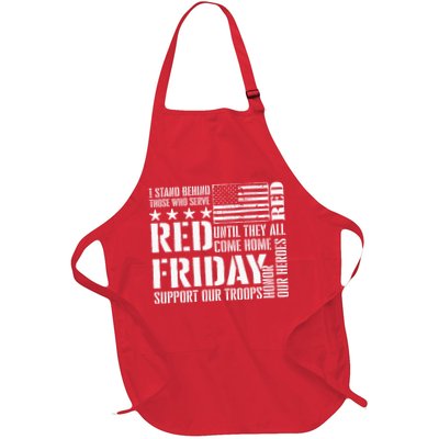 I Stand Behind Those Who Serve American Flag Red Friday Apron