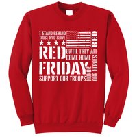 I Stand Behind Those Who Serve American Flag Red Friday Sweatshirt