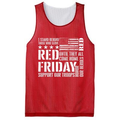 I Stand Behind Those Who Serve American Flag Red Friday Mesh Reversible Basketball Jersey Tank