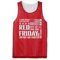 I Stand Behind Those Who Serve American Flag Red Friday Mesh Reversible Basketball Jersey Tank