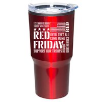 I Stand Behind Those Who Serve American Flag Red Friday Tumbler