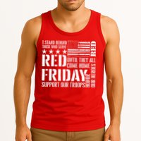 I Stand Behind Those Who Serve American Flag Red Friday Tank Top