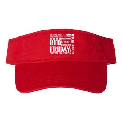 I Stand Behind Those Who Serve American Flag Red Friday Visor