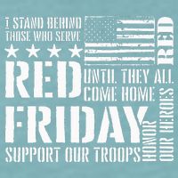 I Stand Behind Those Who Serve American Flag Red Friday Sueded Cloud Jersey T-Shirt