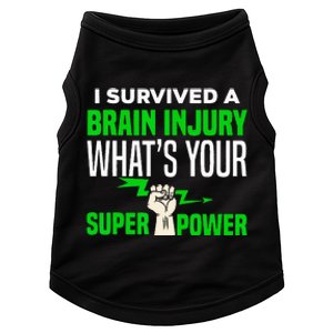 I Survived Brain Injury Awareness TBI Brain Injury Survivor Doggie Tank