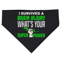 I Survived Brain Injury Awareness TBI Brain Injury Survivor USA-Made Doggie Bandana