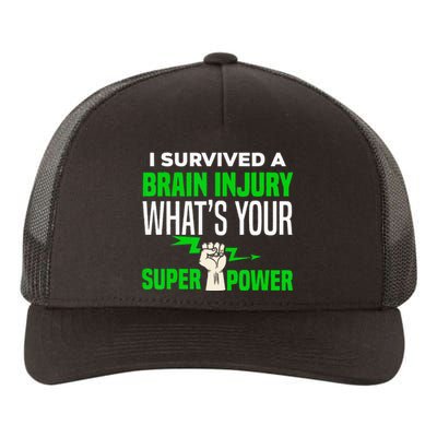 I Survived Brain Injury Awareness TBI Brain Injury Survivor Yupoong Adult 5-Panel Trucker Hat