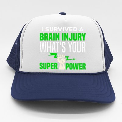 I Survived Brain Injury Awareness TBI Brain Injury Survivor Trucker Hat