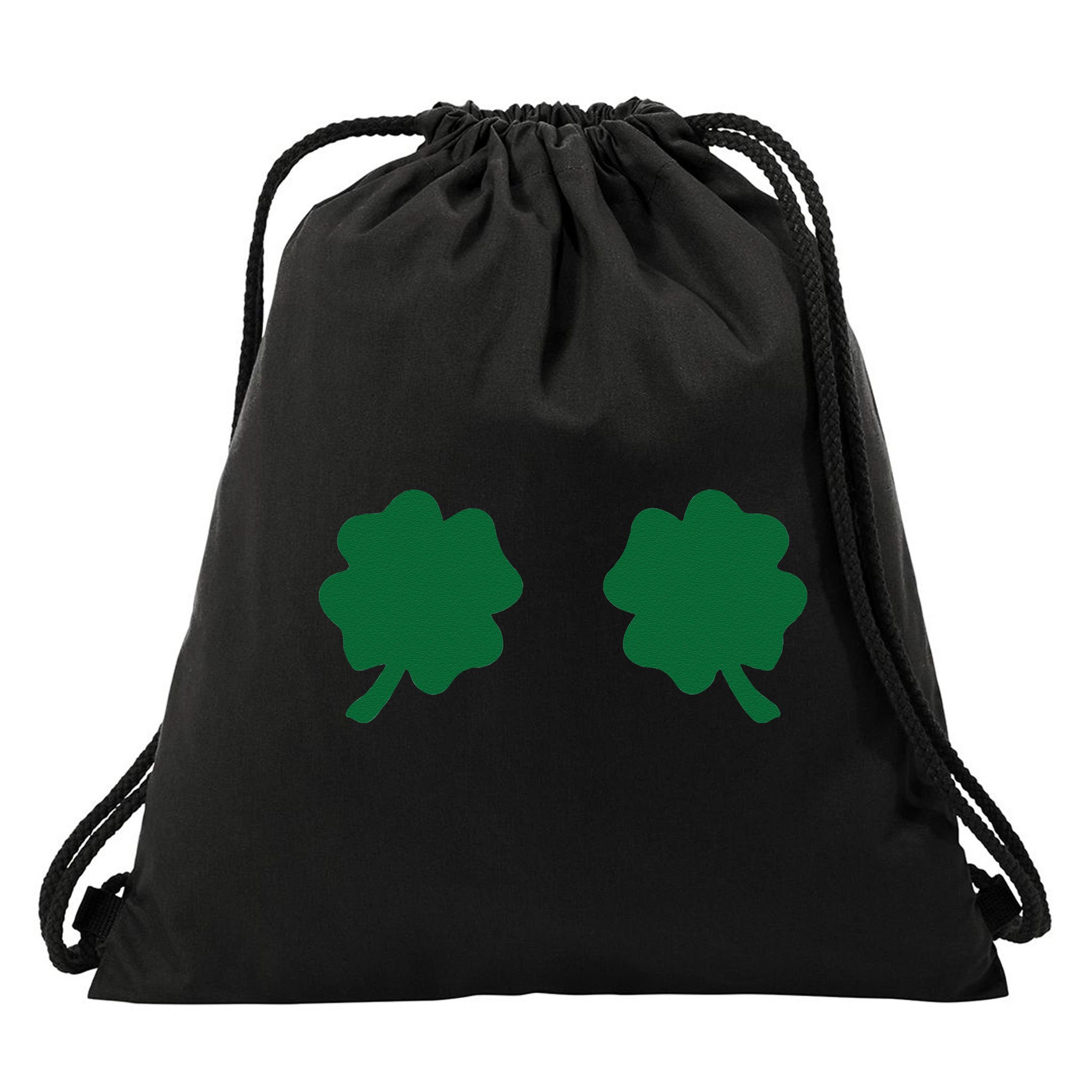 Irish Shamrock Boobs Funny St. Paddy's Day Drawstring Bag