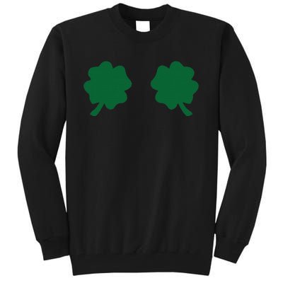 Irish Shamrock Boobs Funny St. Paddy's Day Tall Sweatshirt