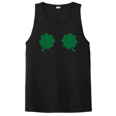 Irish Shamrock Boobs Funny St. Paddy's Day PosiCharge Competitor Tank