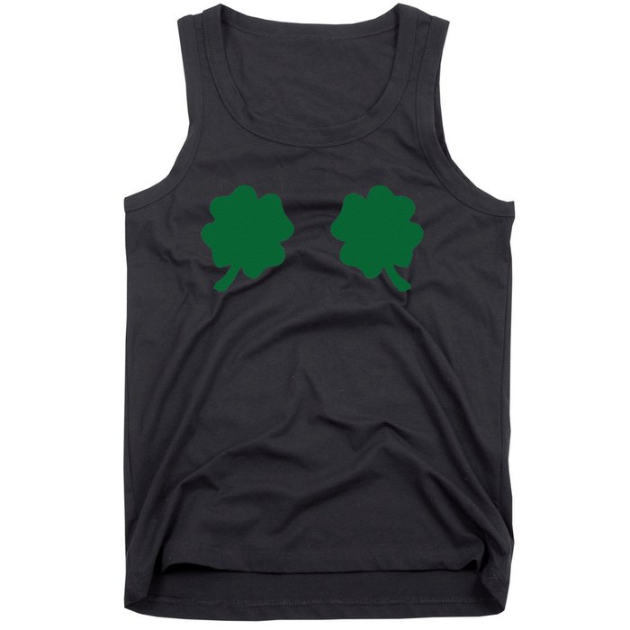 Irish Shamrock Boobs Funny St. Paddy's Day Tank Top