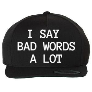 I Say Bad Words A Lot Adult Humor Comedy Graphic Novelty Sarcastic Funny Wool Snapback Cap