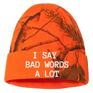 I Say Bad Words A Lot Adult Humor Comedy Graphic Novelty Sarcastic Funny Kati Licensed 12" Camo Beanie