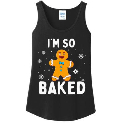 Im So Baked Gingerbread Man Christmas Funny Cookie Baking Ladies Essential Tank