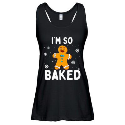 Im So Baked Gingerbread Man Christmas Funny Cookie Baking Ladies Essential Flowy Tank