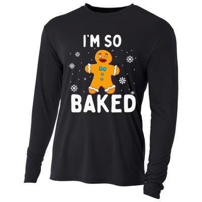 Im So Baked Gingerbread Man Christmas Funny Cookie Baking Cooling Performance Long Sleeve Crew