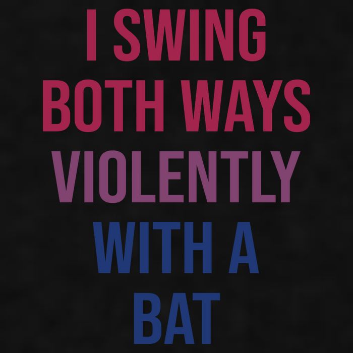 I Swing Both Ways Violently With A Bat Actual Joe Quinn Ladies PosiCharge Tri-Blend Wicking Tank
