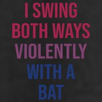I Swing Both Ways Violently With A Bat Actual Joe Quinn 25L Jumbo Tote