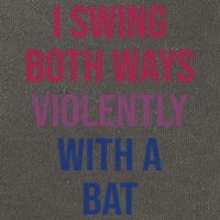 I Swing Both Ways Violently With A Bat Actual Joe Quinn Cotton Canvas Backpack