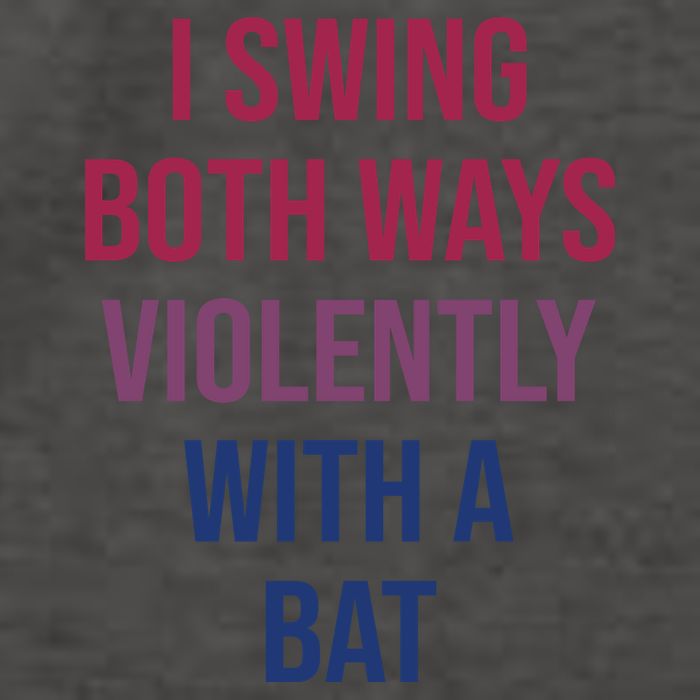 I Swing Both Ways Violently With A Bat Actual Joe Quinn Vector Backpack