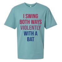 I Swing Both Ways Violently With A Bat Actual Joe Quinn Sueded Cloud Jersey T-Shirt