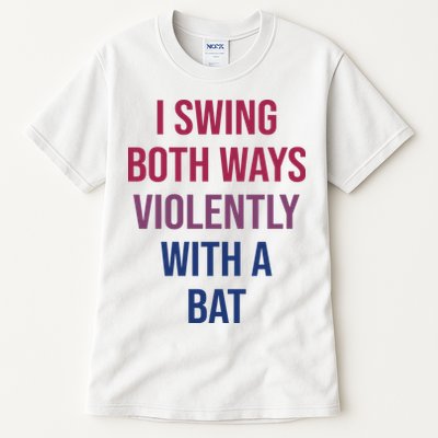 I Swing Both Ways Violently With A Bat Actual Joe Quinn Tall T-Shirt