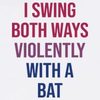 I Swing Both Ways Violently With A Bat Actual Joe Quinn Sustainable Bucket Hat