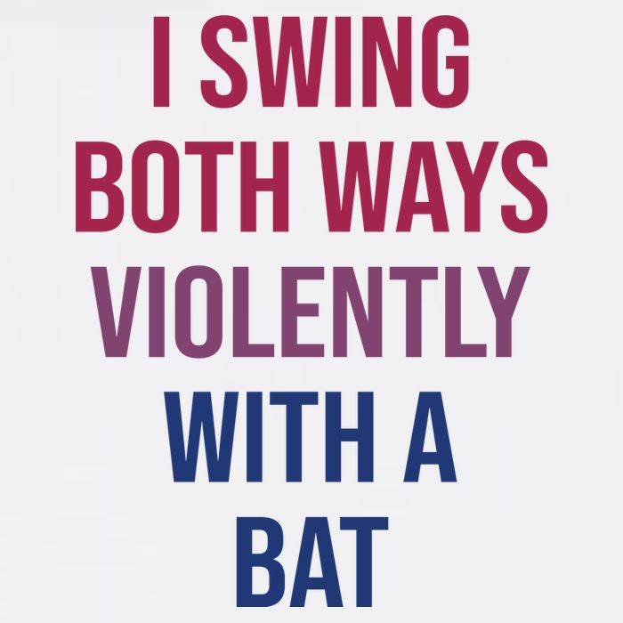 I Swing Both Ways Violently With A Bat Actual Joe Quinn Sustainable Bucket Hat