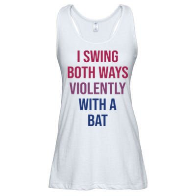 I Swing Both Ways Violently With A Bat Actual Joe Quinn Ladies Essential Flowy Tank