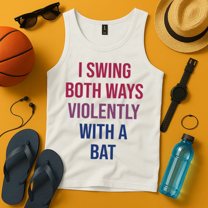 I Swing Both Ways Violently With A Bat Actual Joe Quinn Tank Top