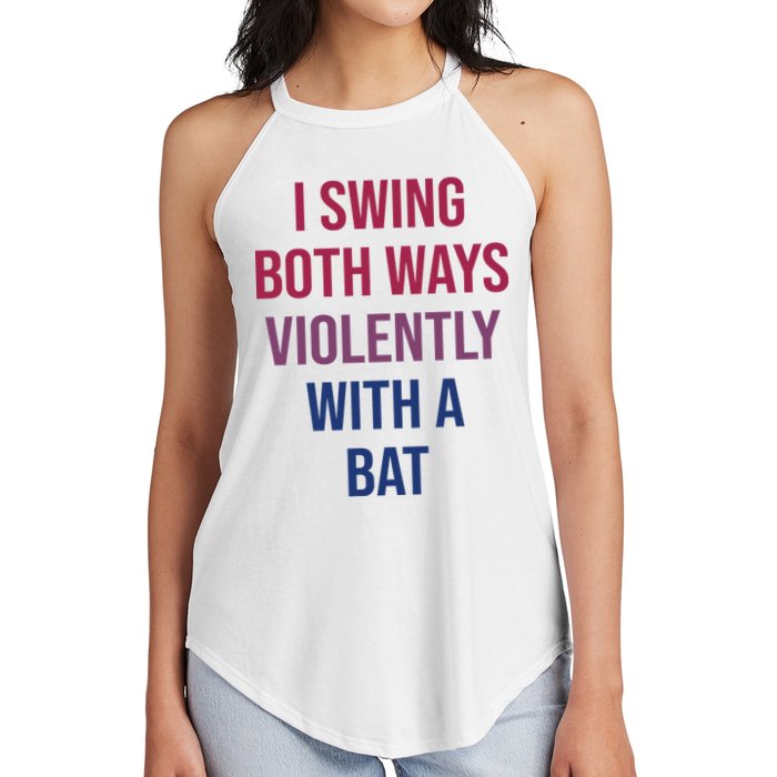 I Swing Both Ways Violently With A Bat Actual Joe Quinn Women's Perfect Tri Rocker Tank