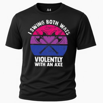 I Swing Both Ways Violently With An Axe Bisexual LGBT Pride Performance Shirt