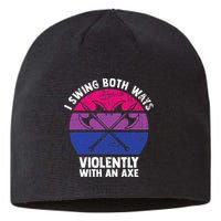 I Swing Both Ways Violently With An Axe Bisexual LGBT Pride Sustainable Beanie