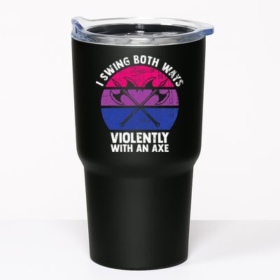 I Swing Both Ways Violently With An Axe Bisexual LGBT Pride Tumbler