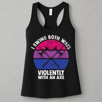 I Swing Both Ways Violently With An Axe Bisexual LGBT Pride Womens Tank Top
