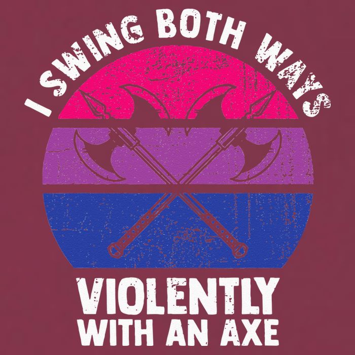 I Swing Both Ways Violently With An Axe Bisexual LGBT Pride 16oz Travel Tumbler